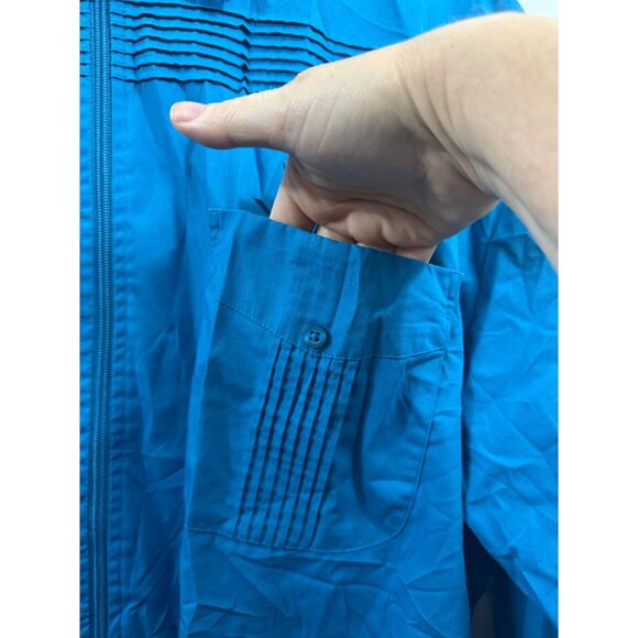 John Blair Jacket Mens Size XLG Teal Blue 80’s Grandpacore - Picture 6 of 8